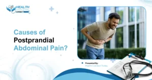 Causes of postprandial abdominal pain?